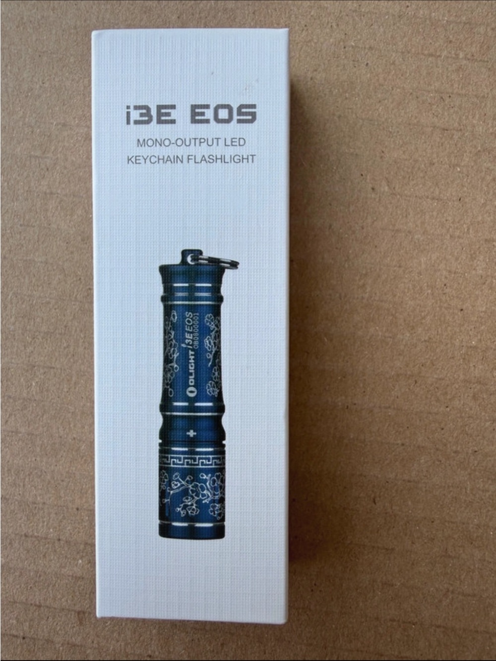 Olight i3E EOS Blue Keychain LED Flashlight by
